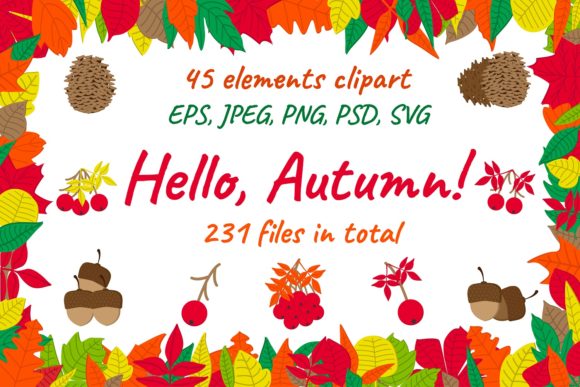 Autumn Leaves. Vector Clipart Set