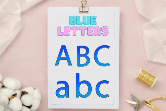 Blue Typography, Blue Sparkle Font: A Shiny Design Resource