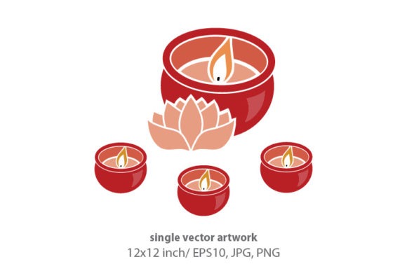 Candle, Single Vector Artwork