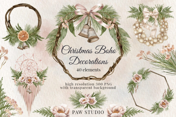 Christmas Border Wreath Winter Bouquet: A Versatile Collection for Holiday Creativity