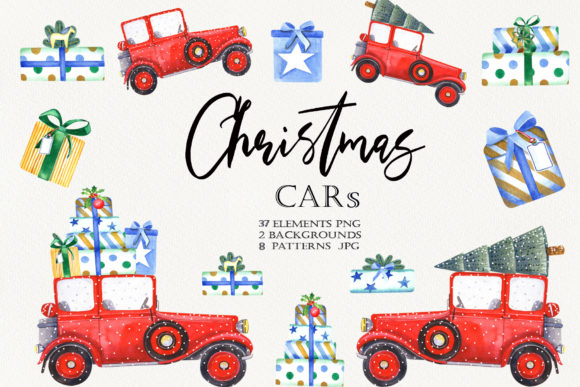 Christmas Cars Clipart: A Creative Resource for Holiday Designs