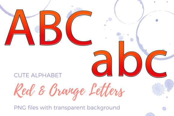 Decorative Alphabet, Red and Orange Typo