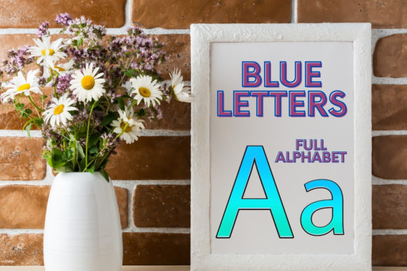 Decorative Blue Alphabet: Elegant Typography for Every Project