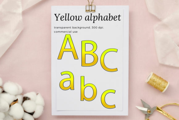 Decorative Yellow Alphabet and Yellow Typo: A Vibrant Design Resource
