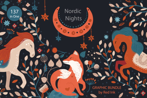 Nordic Nights. Boho Graphic Bundle: A Unique Collection for Creative Inspiration