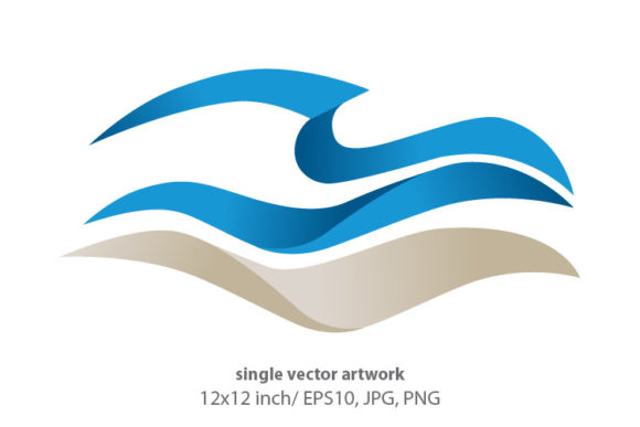 Ocean Waves Vector Art