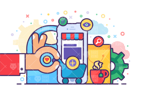 Online Shop and Business Concept