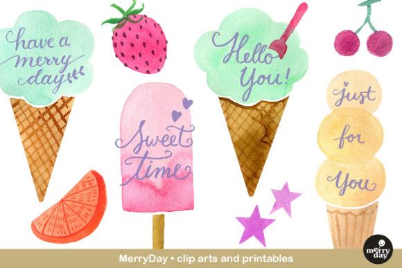 Pastel Ice Cream Clip Art: A Versatile Tool for Modern Creatives