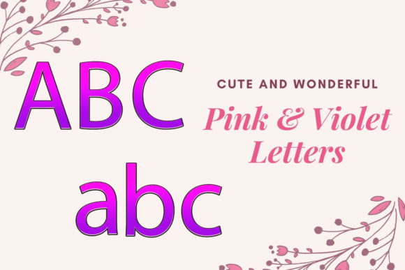 Purple and Pink Decorative Alphabet: A Stylish Addition to Modern Design