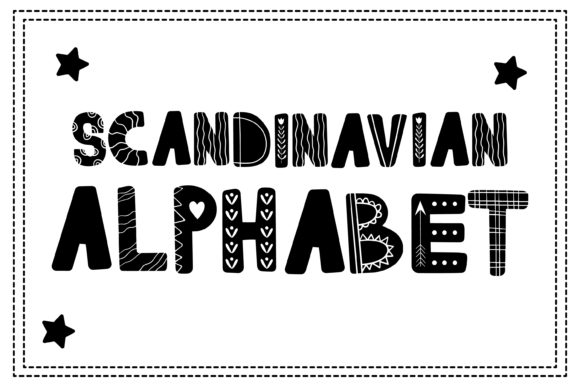 Scandinavian Alphabet Clipart Set