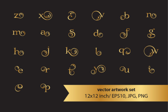Scroll Monogram Set for Creative Projects