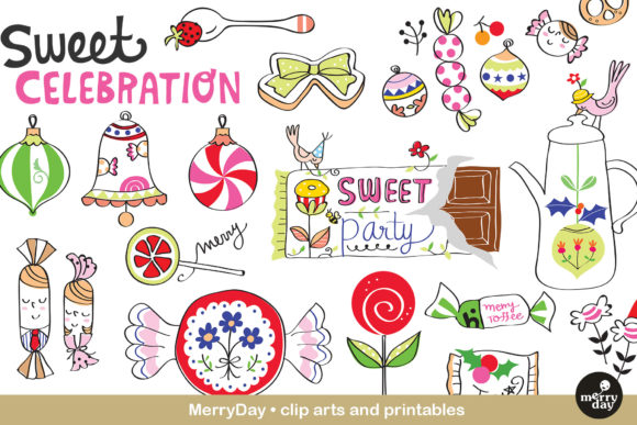 Sweet Celebration Cute Clip Art: A Versatile Resource for Creative Projects