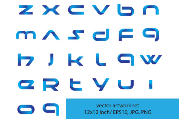 Technology Waves. Monogram Set