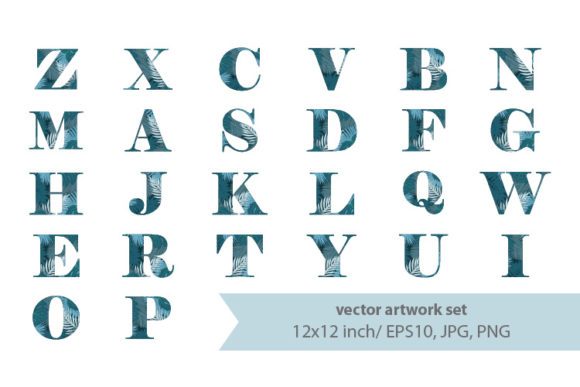 Tropic Leaves, Monogram Set